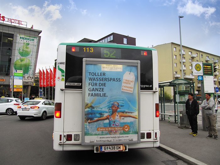 Oglaševanje na avtobusih | Sms Marketing d.o.o. | Oglas na avstrijskem trgu - Terme 3000