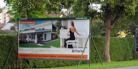 Oglaševanje na jumbo plakatih | Sms Marketing d.o.o. | Oglas na avstrijskem trgu - Marles