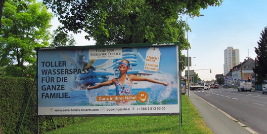 Oglaševanje na jumbo plakatih | Sms Marketing d.o.o. | Oglas na avstrijskem trgu - Terme 3000