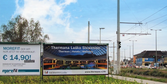Oglaševanje na jumbo plakatih | Sms Marketing d.o.o. | Oglas na avstrijskem trgu - Thermana Laško