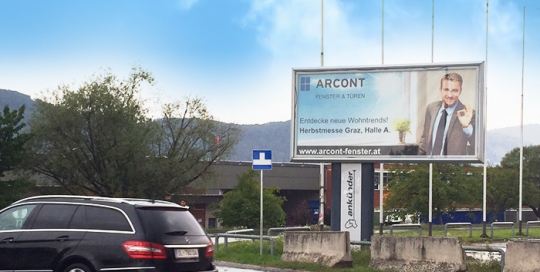 Oglaševanje na osvetljenih jumbo plakatih | Sms Marketing d.o.o. | Oglas na avstrijskem trgu - Arcont