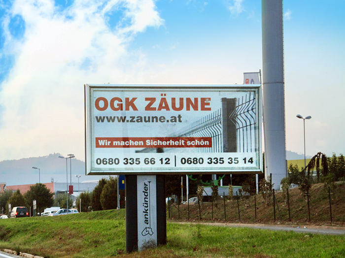 Oglaševanje na osvetljenih jumbo plakatih| Sms Marketing d.o.o. | Oglas na avstrijskem trgu - Ograje Kočevar