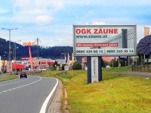 Werbung an beleuchteten Megaboards | Sms Marketing d.o.o. | Anzeige auf dem österreichischen Markt – Ograje Kocevar