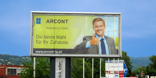 Oglaševanje na osvetljenih jumbo plakatih | Sms Marketing d.o.o. | Oglas na avstrijskem trgu - Arcont