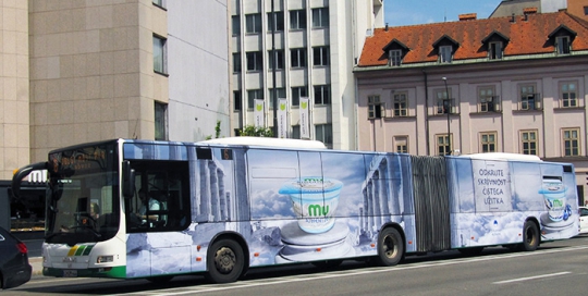 Oglaševanje na avtobusih | Sms Marketing d.o.o. | Oglas na avtobusu - celi avtobus - Ljubljanske mlekarne