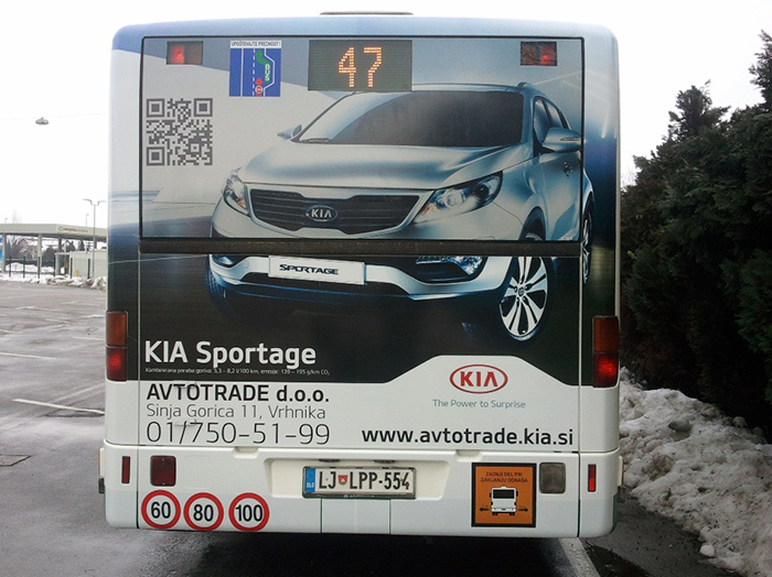 Oglaševanje na avtobusih | Sms Marketing d.o.o. | Oglas na zadnjem delu avtobusa - Avtotrade