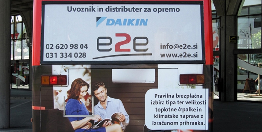 Werbung an Bussen | Sms Marketing d.o.o. | Werbung am hinteren Teil des Busses – e2e