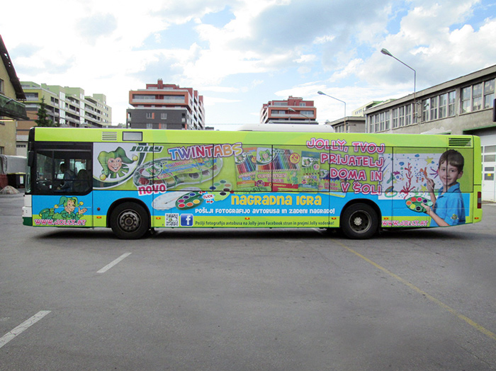 Oglaševanje na avtobusih | Sms Marketing d.o.o. | Oglas na avtobusu - celi avtobus - Eurocom