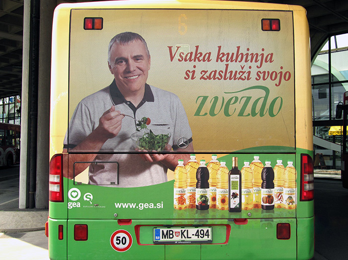 Oglaševanje na avtobusih | Sms Marketing d.o.o. | Oglas na zadnjem delu avtobusa - Gea