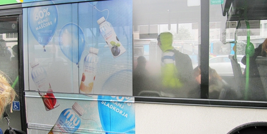 Advertising on buses in Slovenia | Sms Marketing d.o.o. | Advertisement on the right side of the bus - Ljubljanske mlekarne