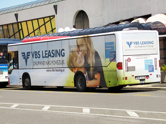 Oglaševanje na avtobusih | Sms Marketing d.o.o. | Oglas na avtobusu - celi avtobus - VBS leasing