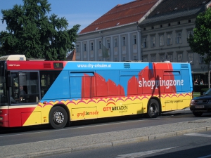 Bus Werbung | Sms Marketing d.o.o. | Anzeige auf dem österreichischen Markt – City Arkaden