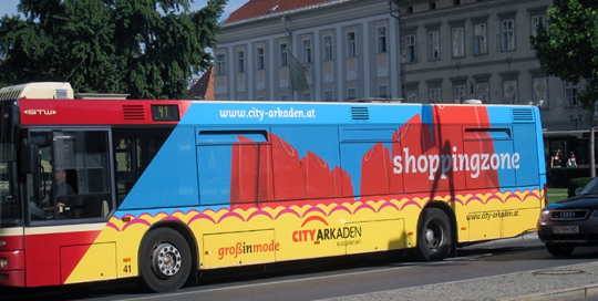 Oglaševanje na avtobusih | Sms Marketing d.o.o. | Oglas na avstrijskem trgu - City Arkaden