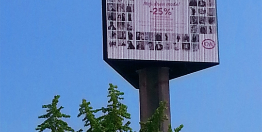 Oglaševanje na zunanjih oglasnih površinah | Sms Marketing d.o.o. | Oglas na digitalnem zaslonu - C&A