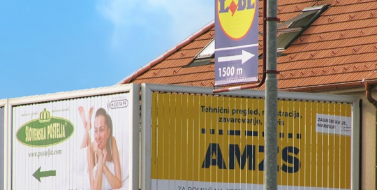 Oglaševanje na zunanjih oglasnih površinah | Sms Marketing d.o.o. | Oglas na roto panoju