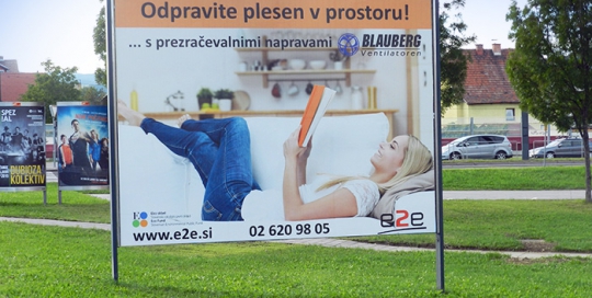 Oglaševanje na zunanjih oglasnih površinah | Sms Marketing d.o.o. | Oglas na jumbo plakatu - e2e
