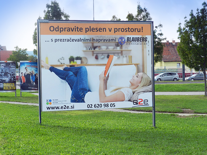 Oglaševanje na zunanjih oglasnih površinah | Sms Marketing d.o.o. | Oglas na jumbo plakatu - e2e