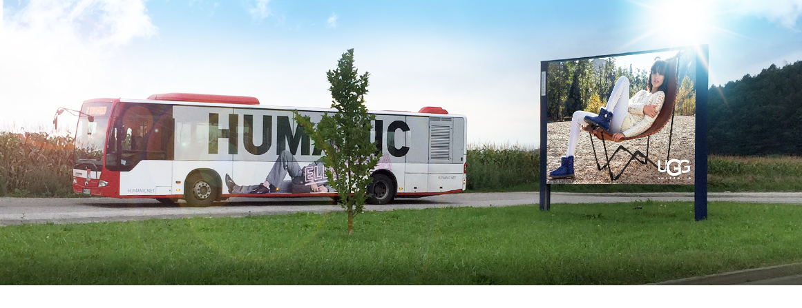 Oglaševanje na avtobusih in jumbo plakatih| Sms Marketing d.o.o. | Oglas na reklamnem panoju in avtobusu